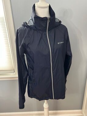 Columbia Women's L Switchback III Hooded Full Zip Lightweight Packable Jacket